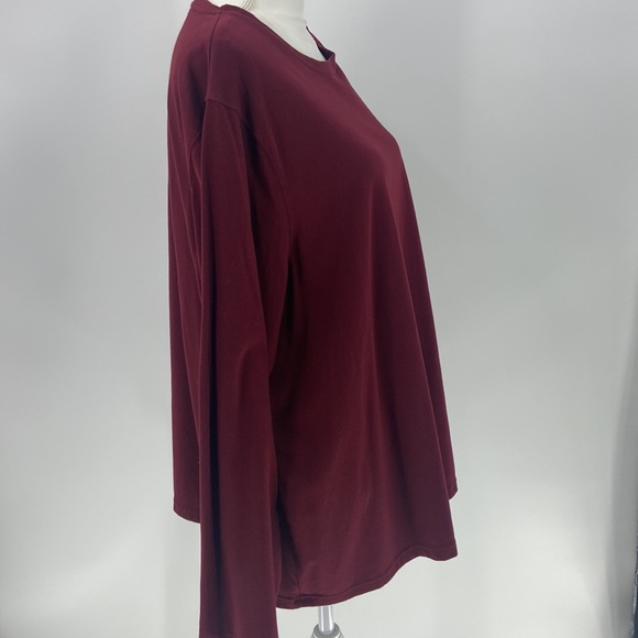Cato burgundy cotton blend basic long sleeve top - Picture 10 of 14